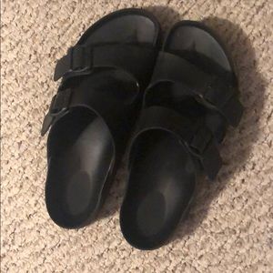Black Arizona rubber Birkenstock’s